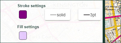 Image of stroke and fill settings in Drawing Tools